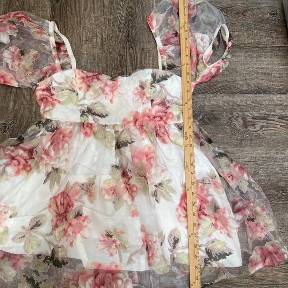 Floral Puff Sleeve Dress - Picture 8 of 11